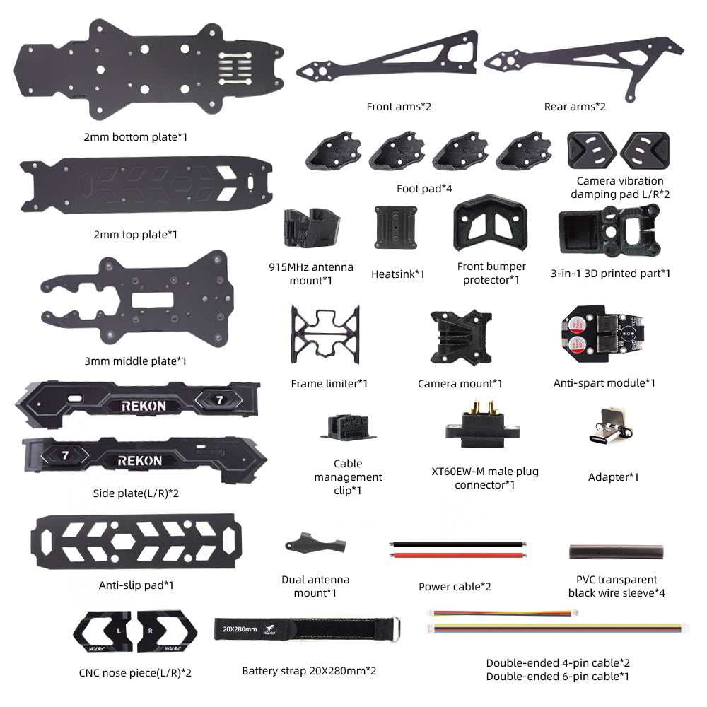 HGLRC Rekon7 PRO V2 7-inch long-range Frame Compatible With O4 – HGLRC ...