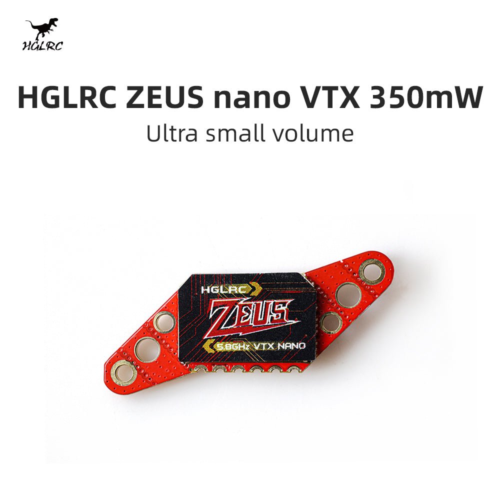 HGLRC Zeus Nano VTX 350mW – 5,8 GHz, Microphone Intégré, PIT/25/100/200/350 MW, Pour Drone FPV, Compatible Betaflight